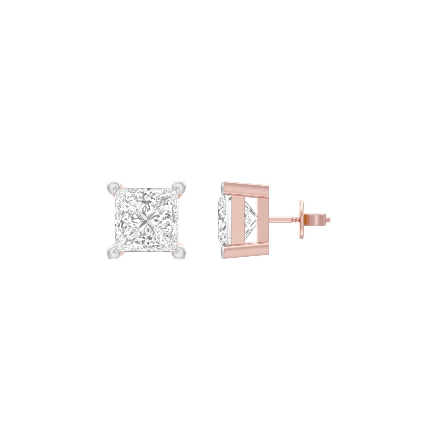 Avea Diamond Stud Earrings 18 KT / Rose Gold