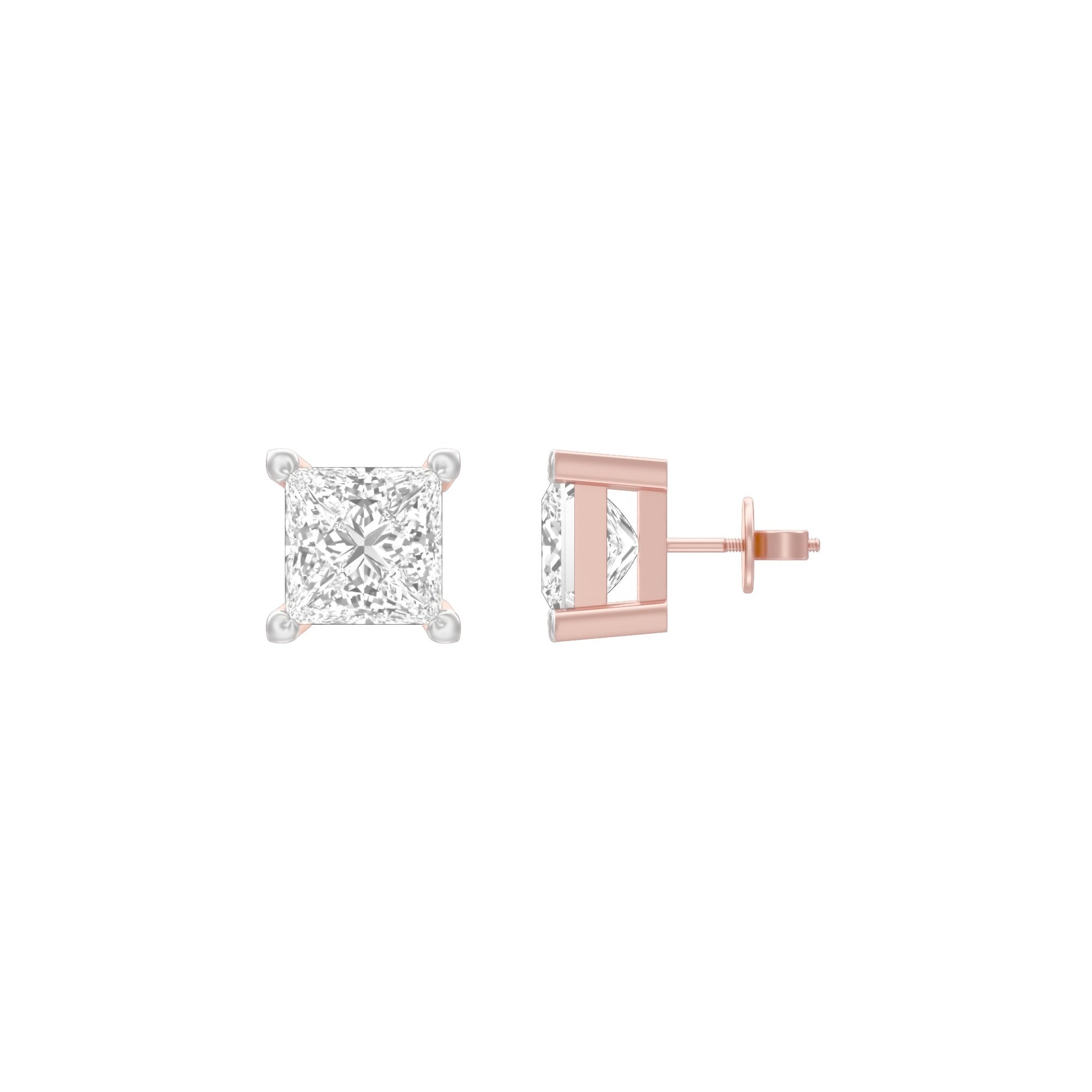Avea Diamond Stud Earrings 18 KT / Rose Gold