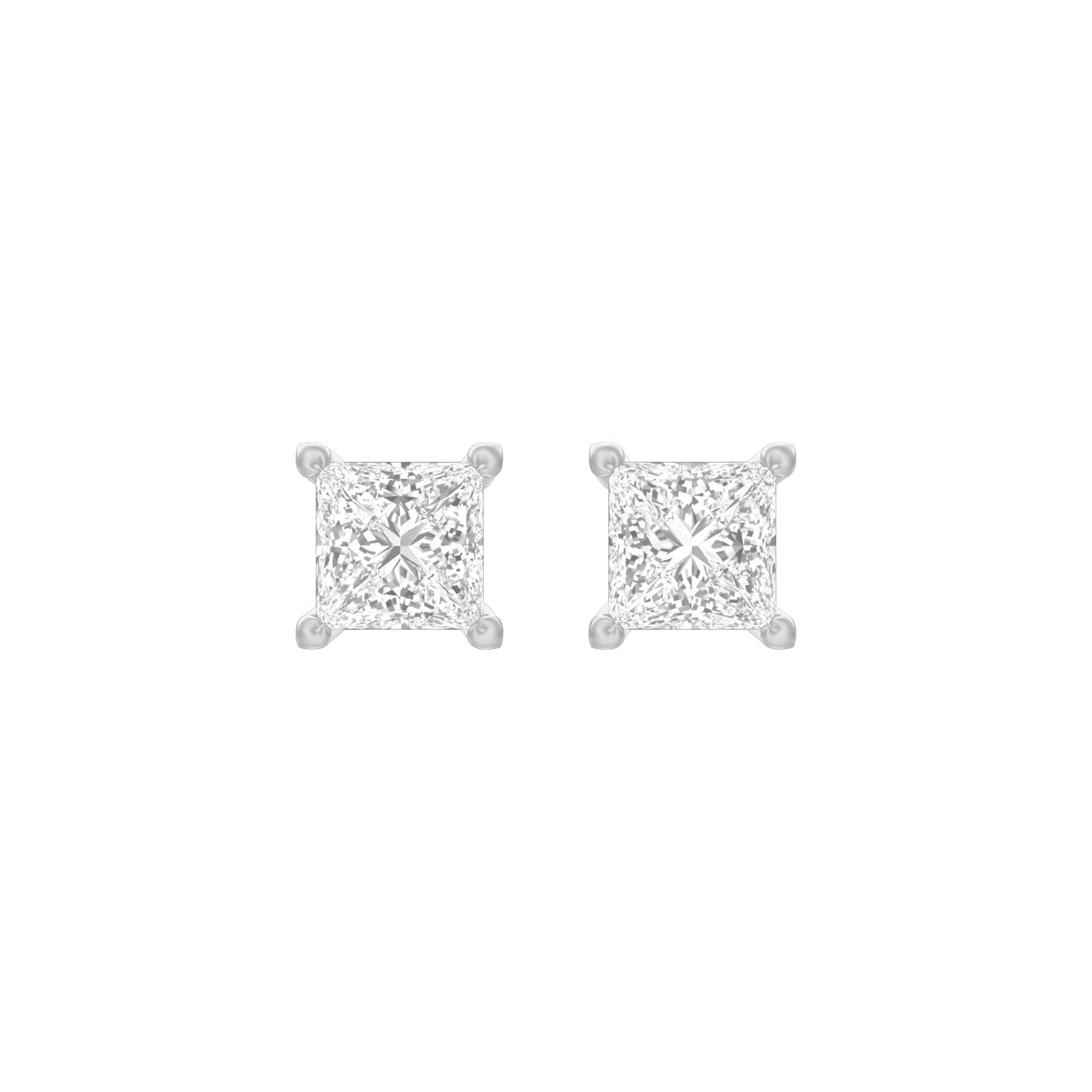 Avea Diamond Stud Earrings 18 KT / White Gold