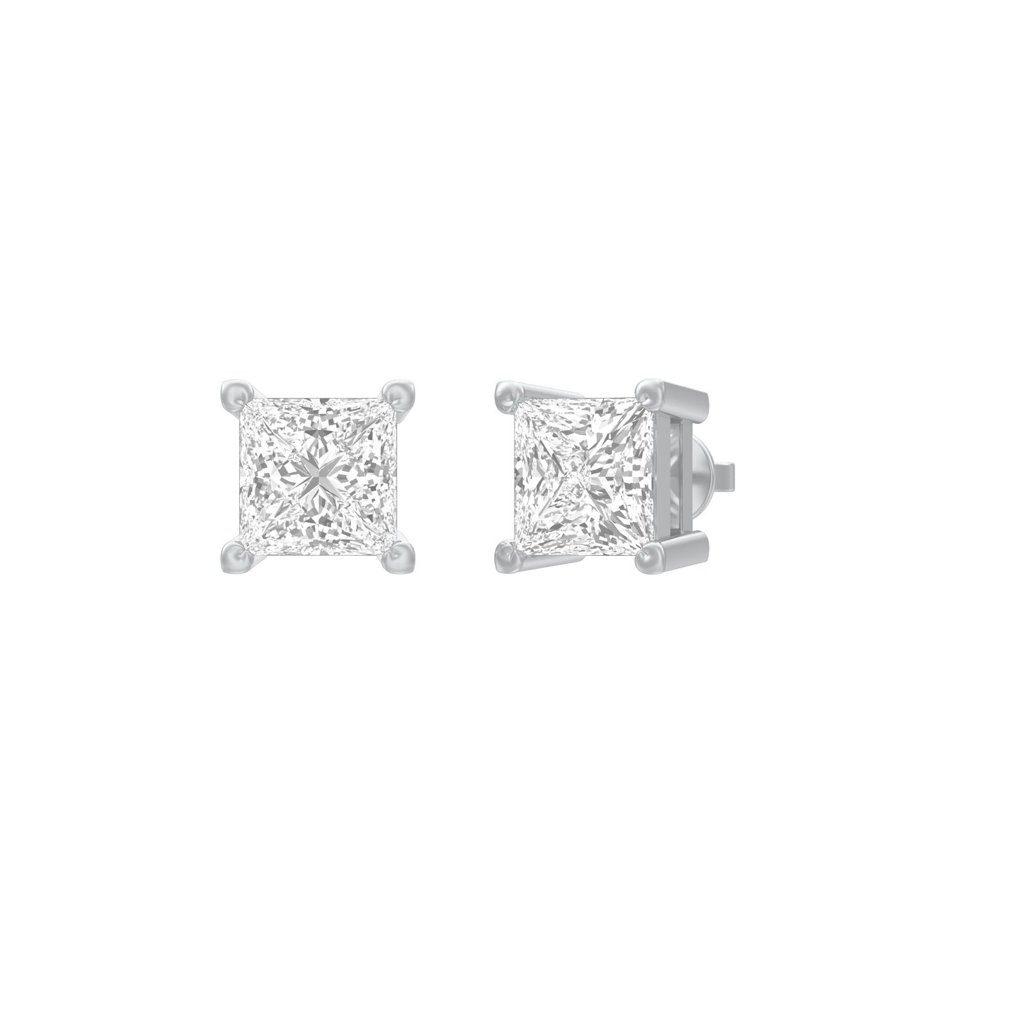 Avea Diamond Stud Earrings 18 KT / White Gold