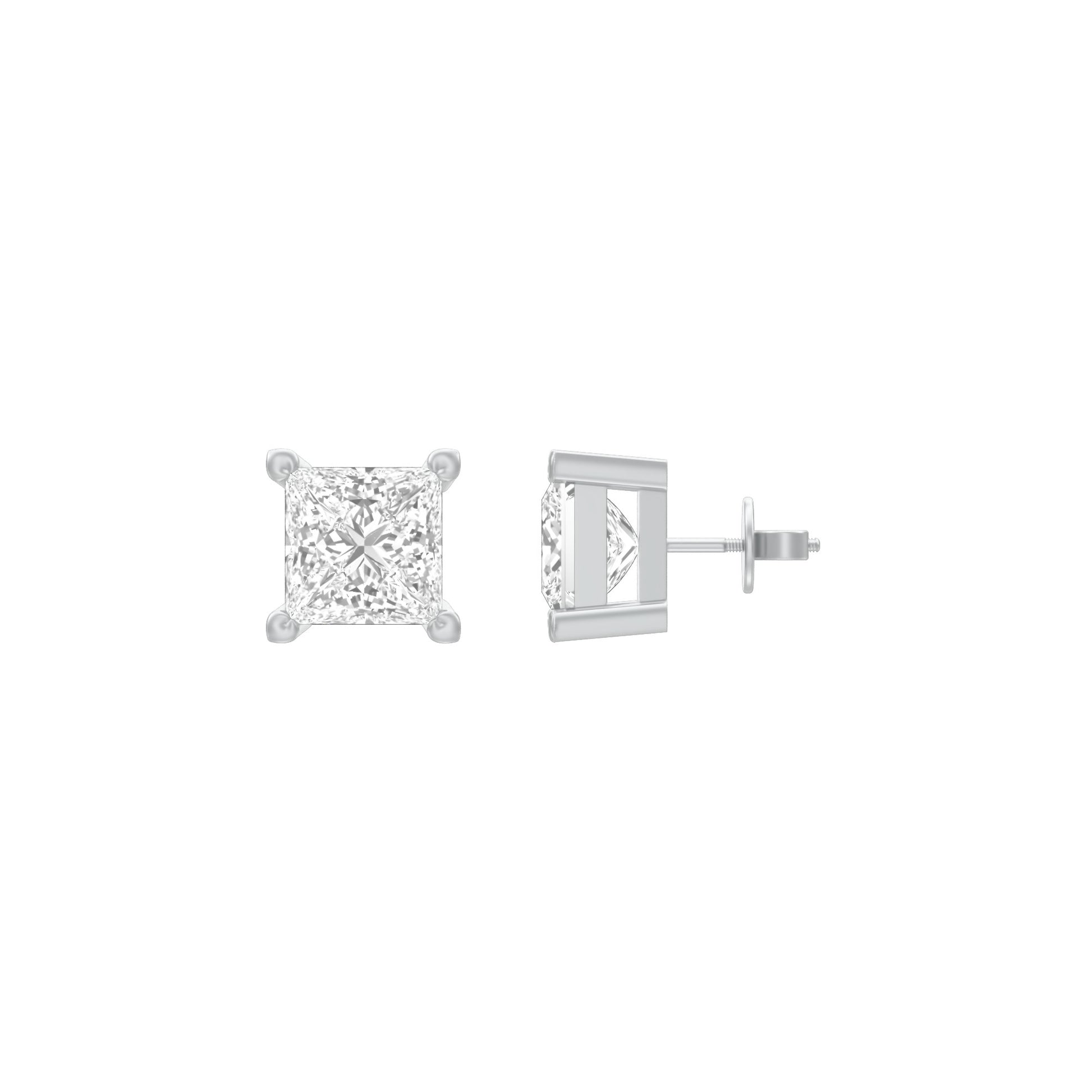 Avea Diamond Stud Earrings 18 KT / White Gold