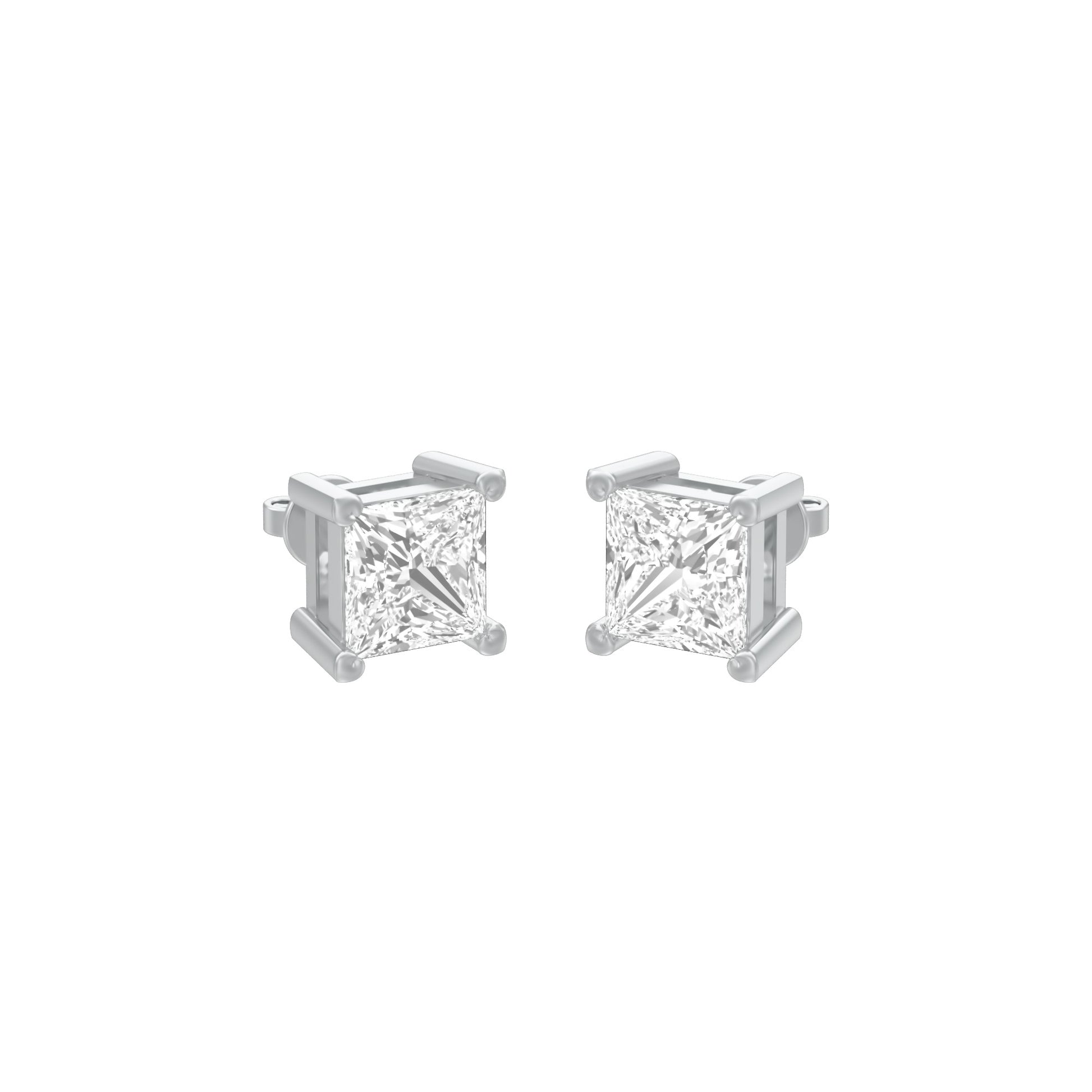 Avea Diamond Stud Earrings 18 KT / White Gold