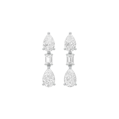KI-ER00048 18 KT / White Gold