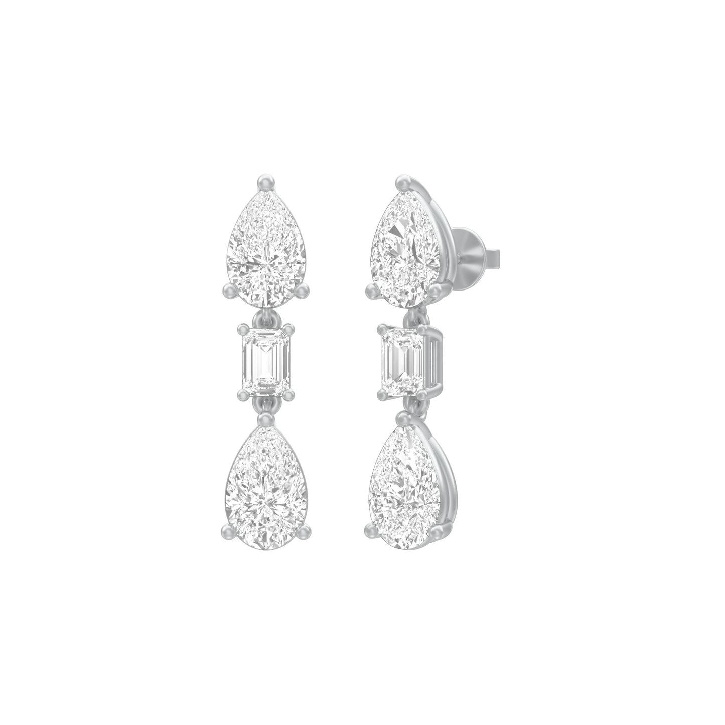 KI-ER00048 18 KT / White Gold