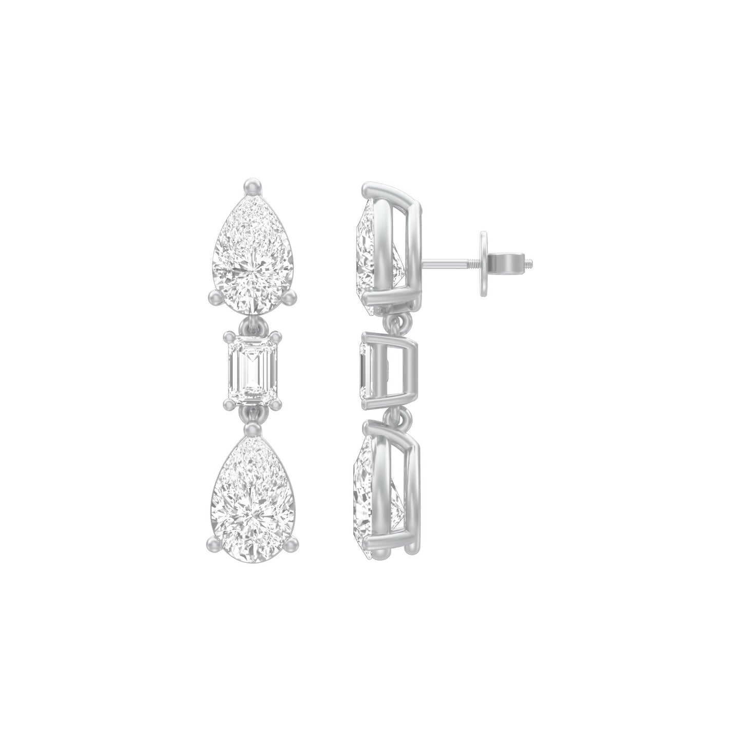 KI-ER00048 18 KT / White Gold