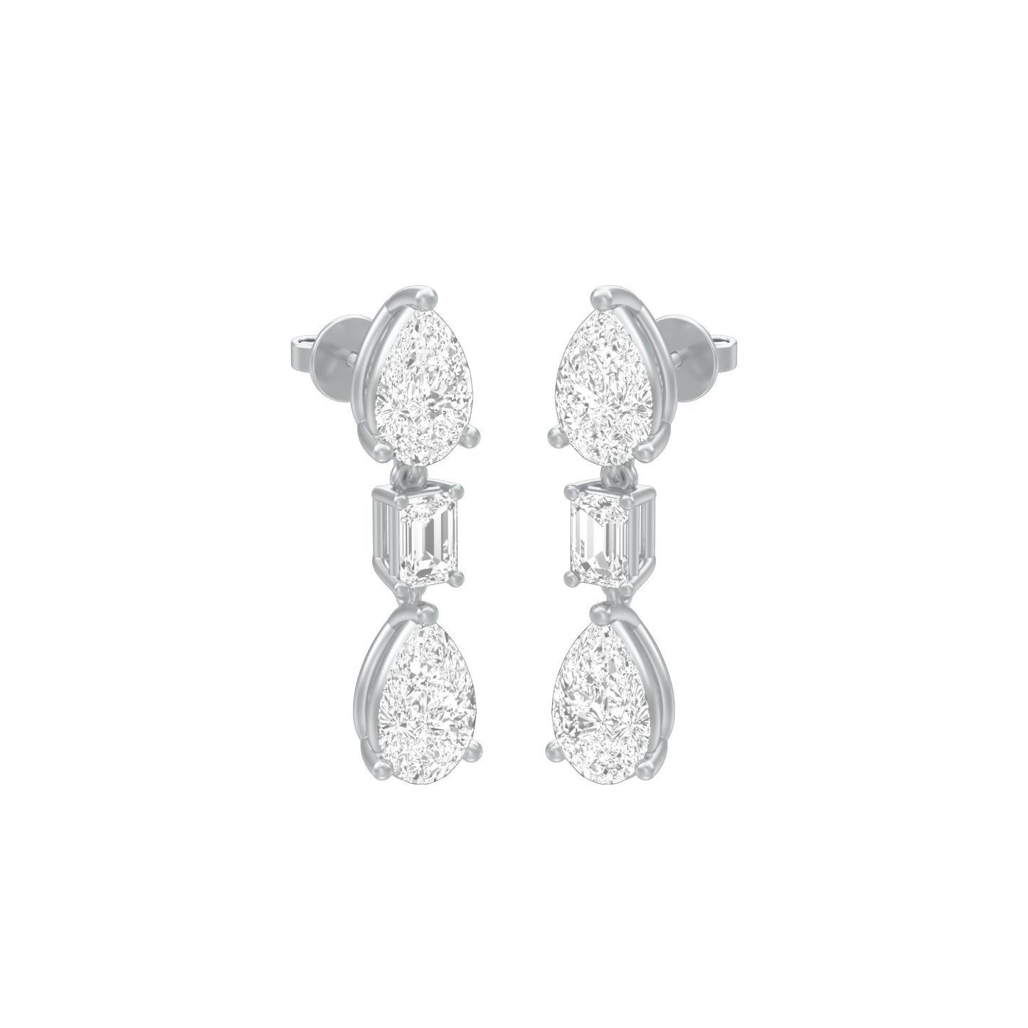 KI-ER00048 18 KT / White Gold