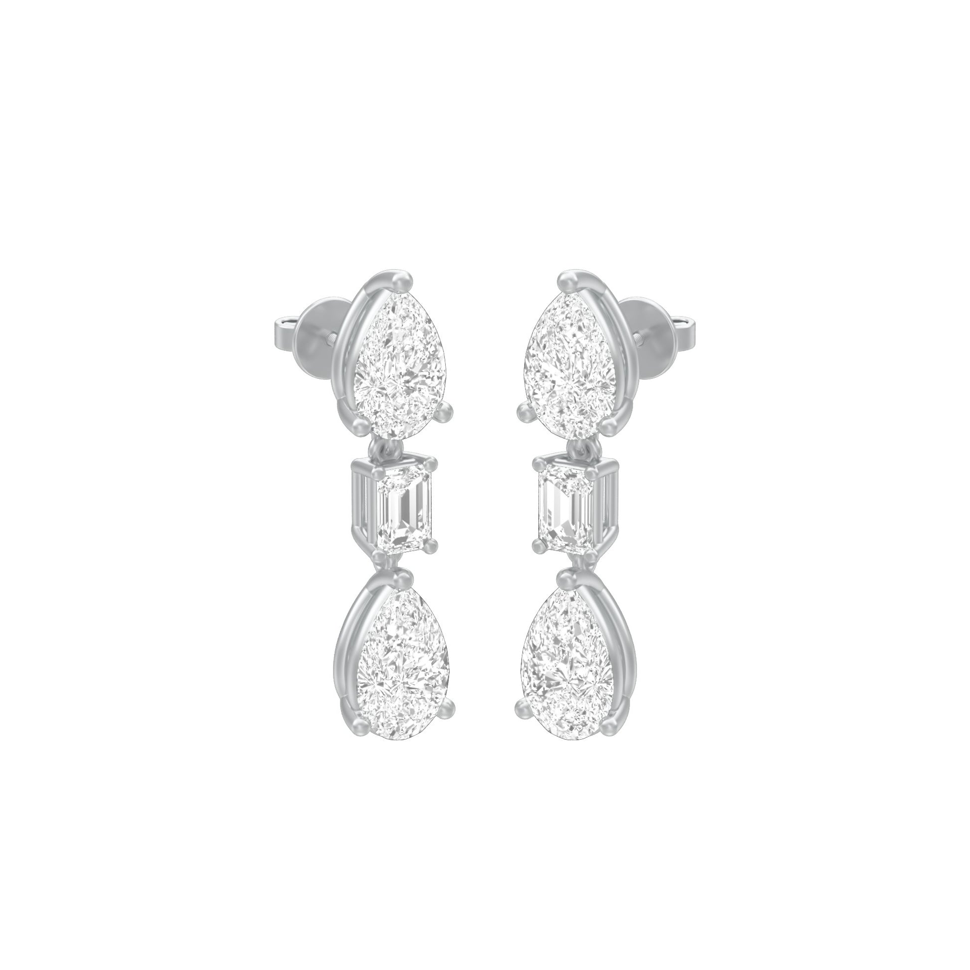 KI-ER00048 18 KT / White Gold