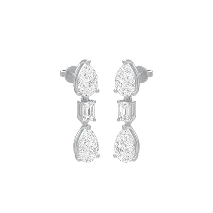 KI-ER00048 18 KT / White Gold