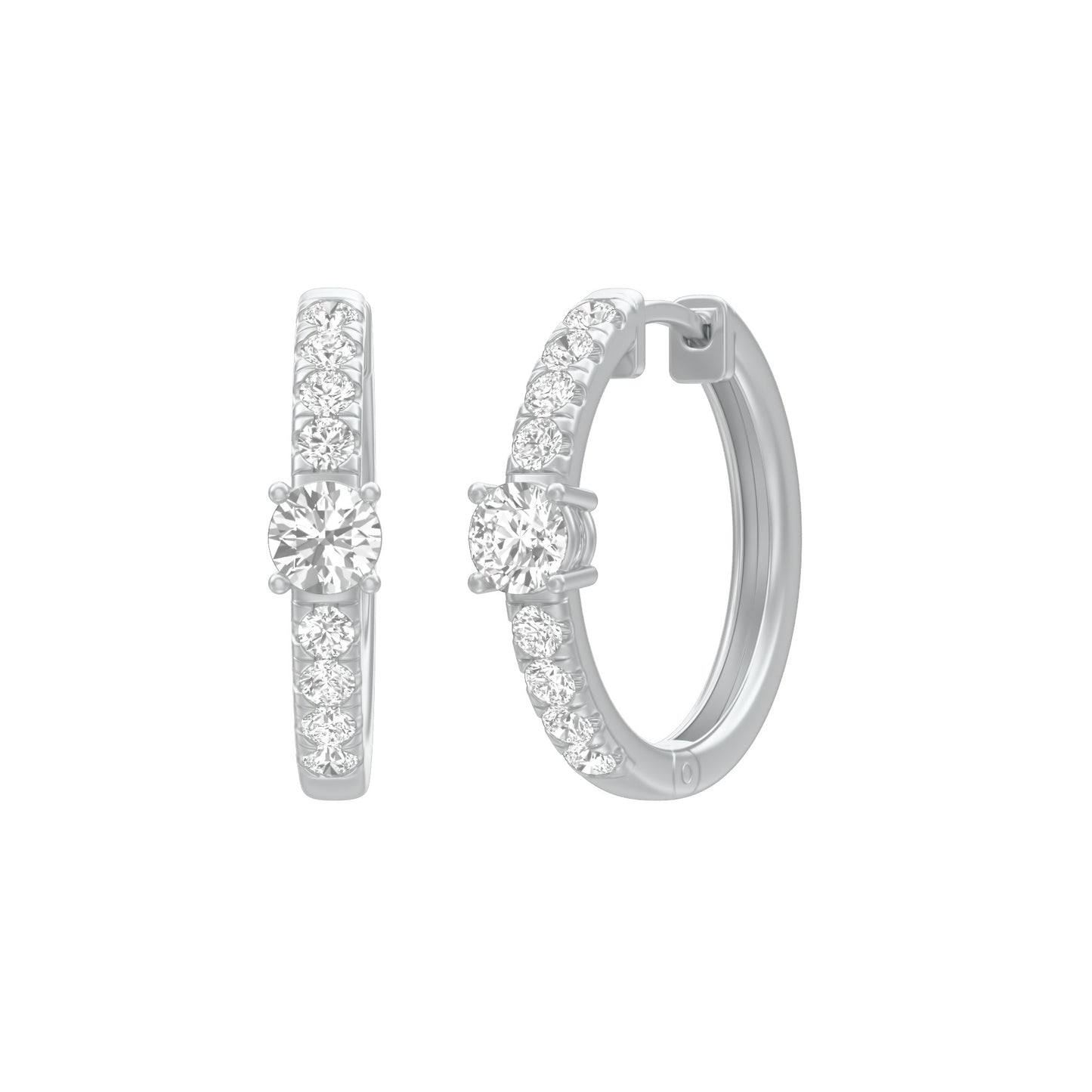 KI-ER00097 18 KT / White Gold