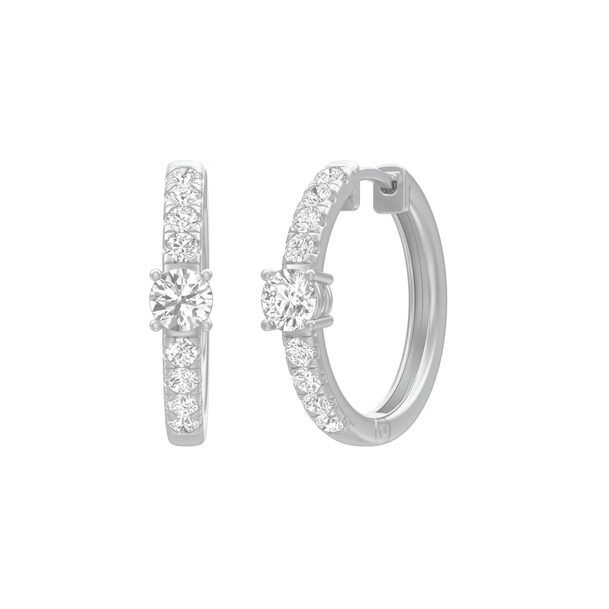 KI-ER00097 18 KT / White Gold