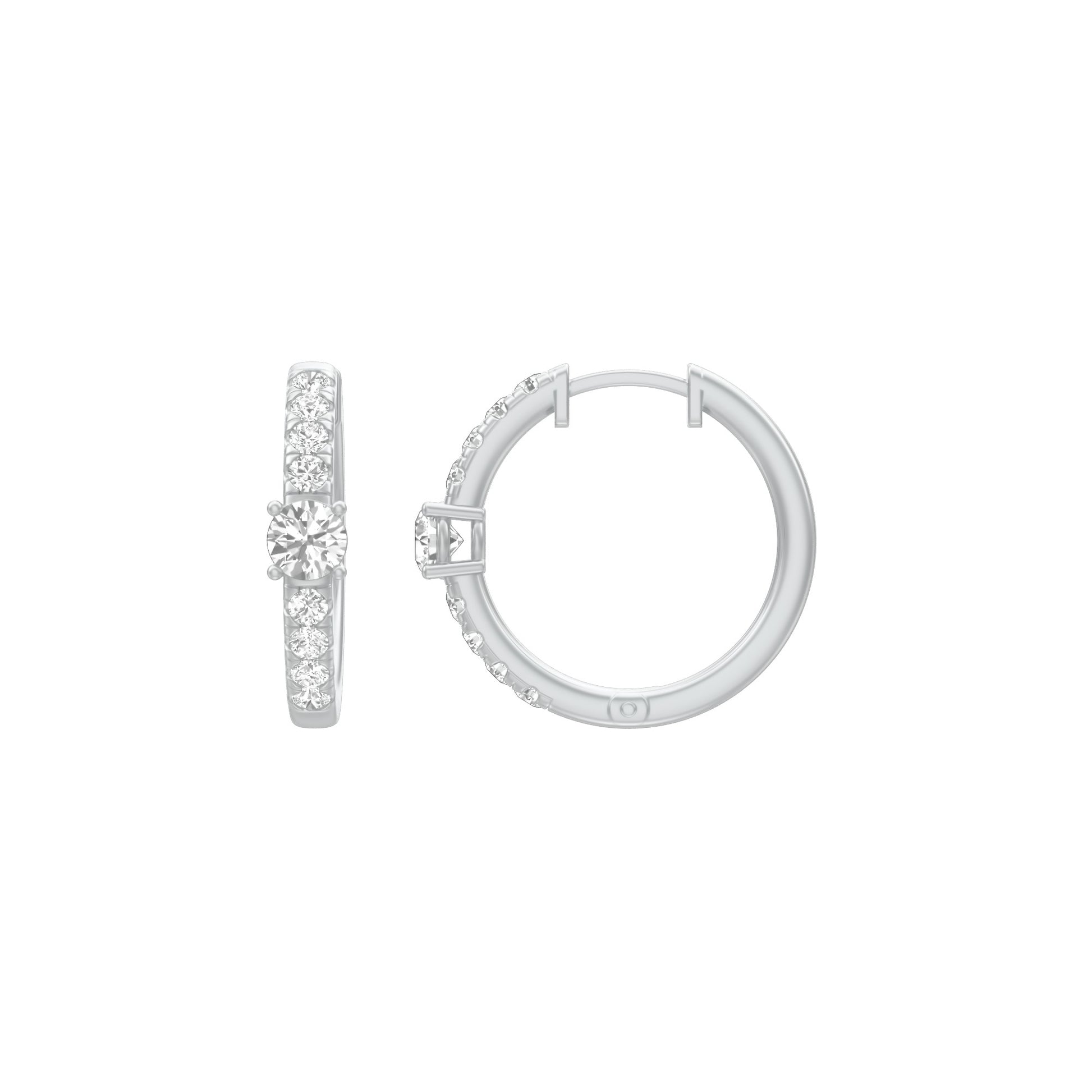 KI-ER00097 18 KT / White Gold