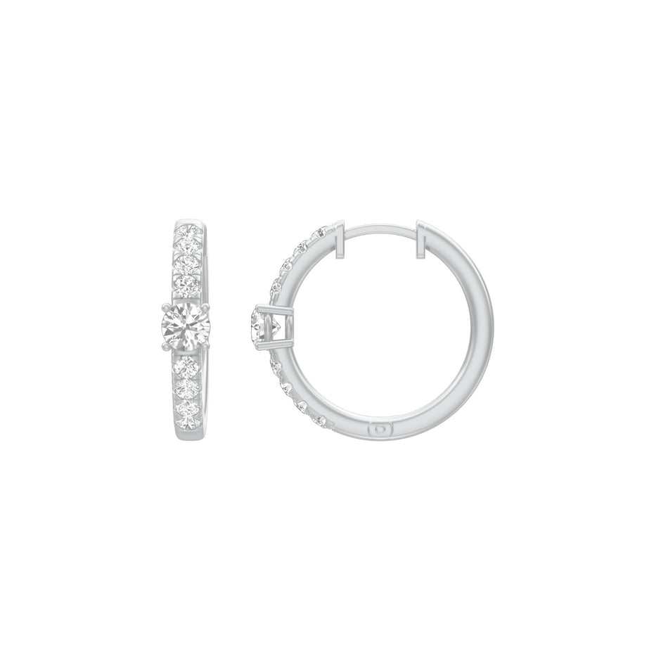 KI-ER00097 18 KT / White Gold