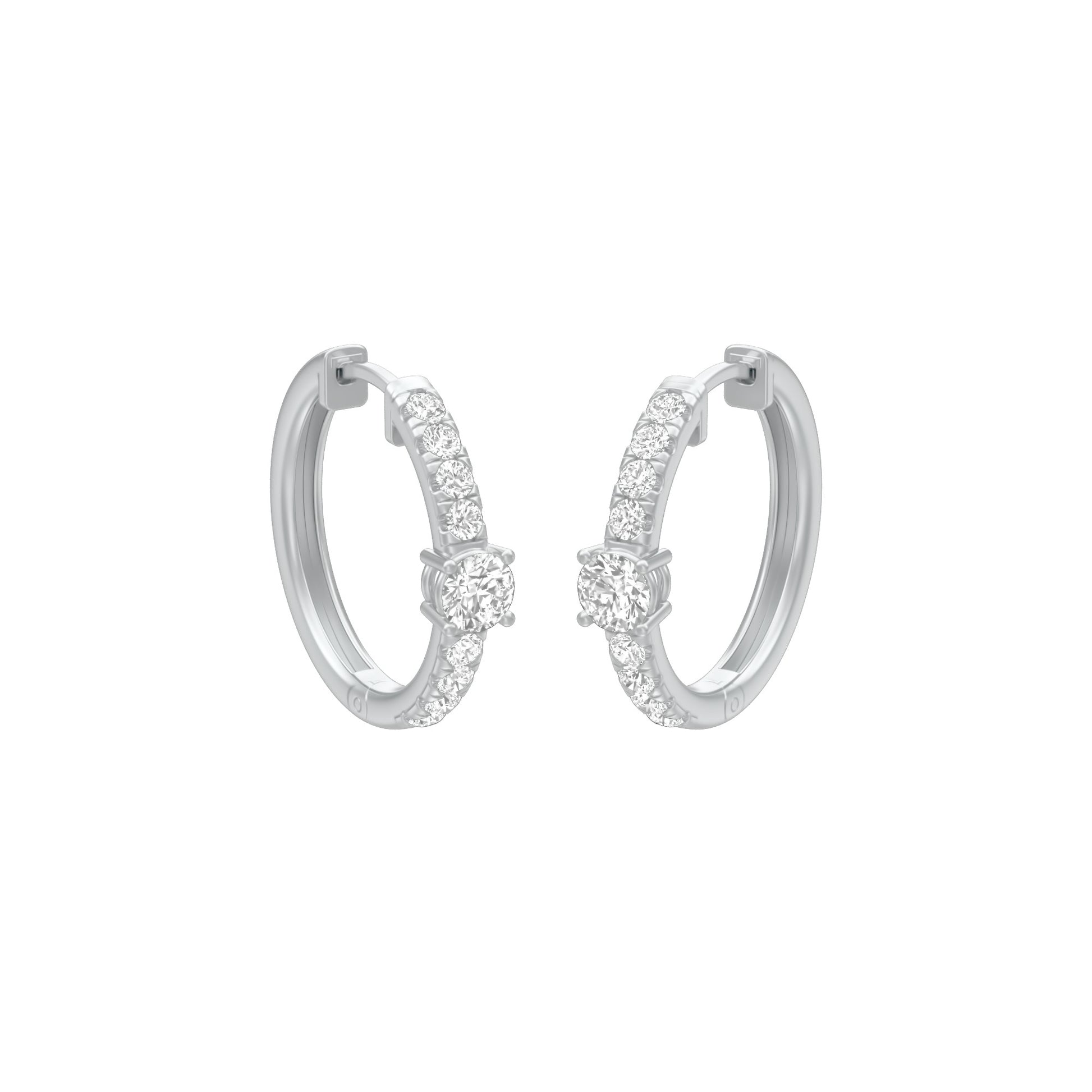 KI-ER00097 18 KT / White Gold