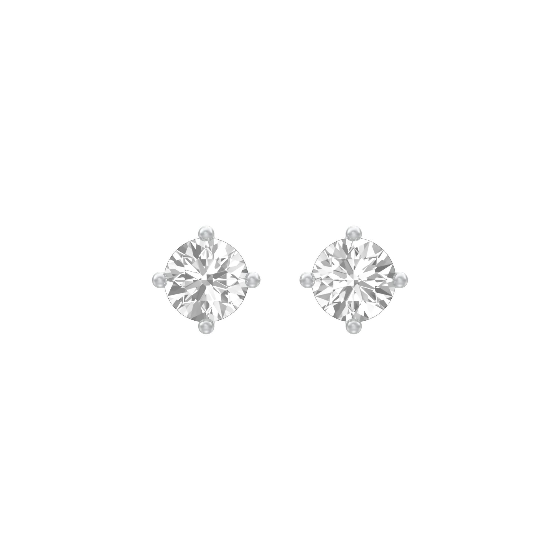 KI-ER00119-100 18 KT / White Gold