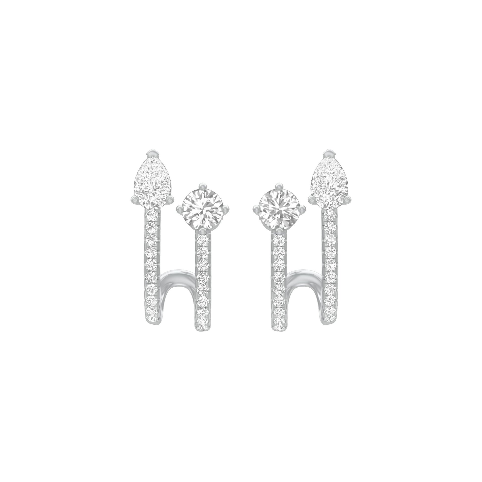 KI-ER00207 18 KT / White Gold