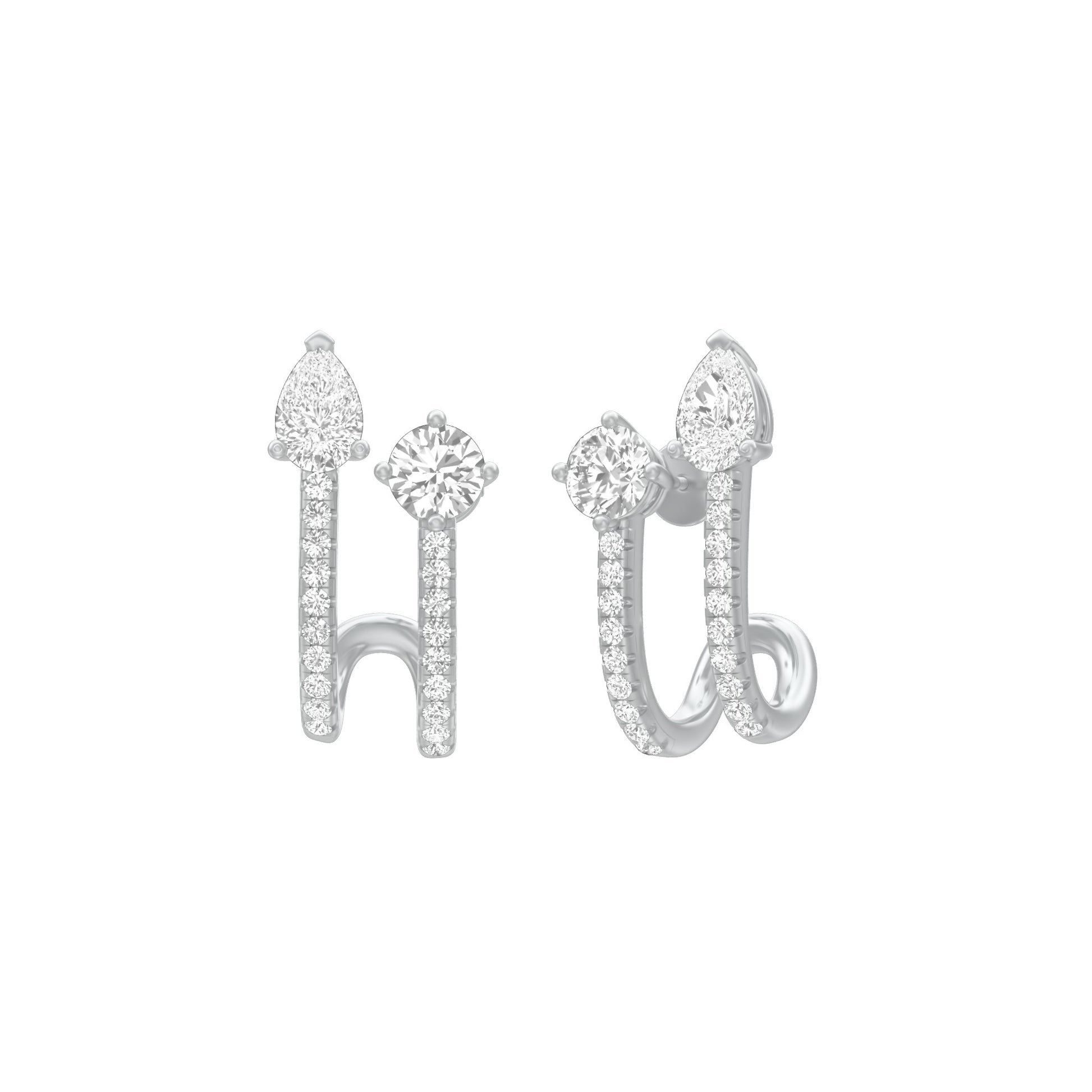 KI-ER00207 18 KT / White Gold