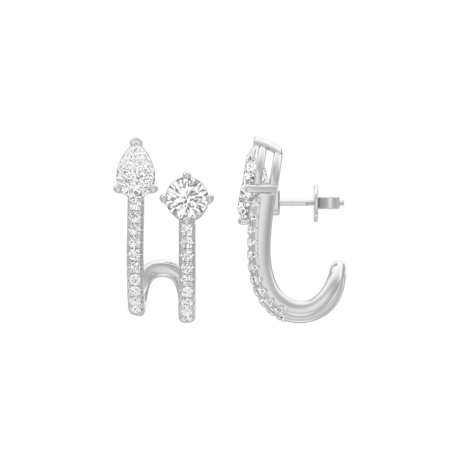 KI-ER00207 18 KT / White Gold