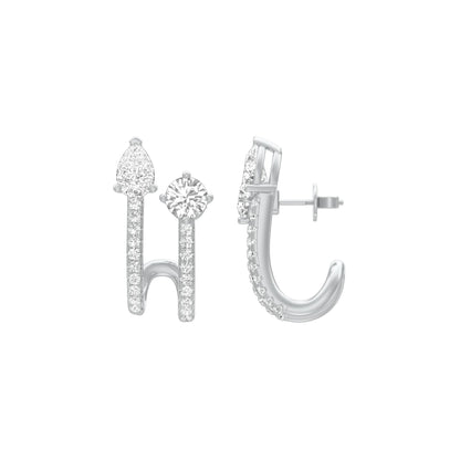 KI-ER00207 18 KT / White Gold