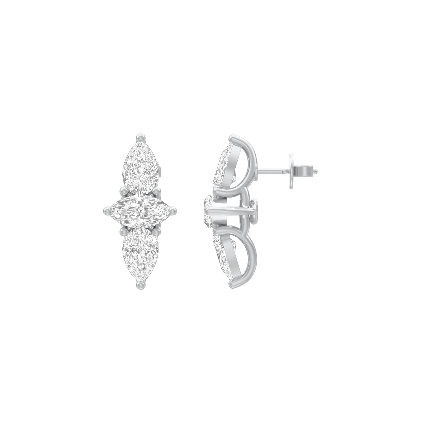 KI-ER00239 18 KT / White Gold