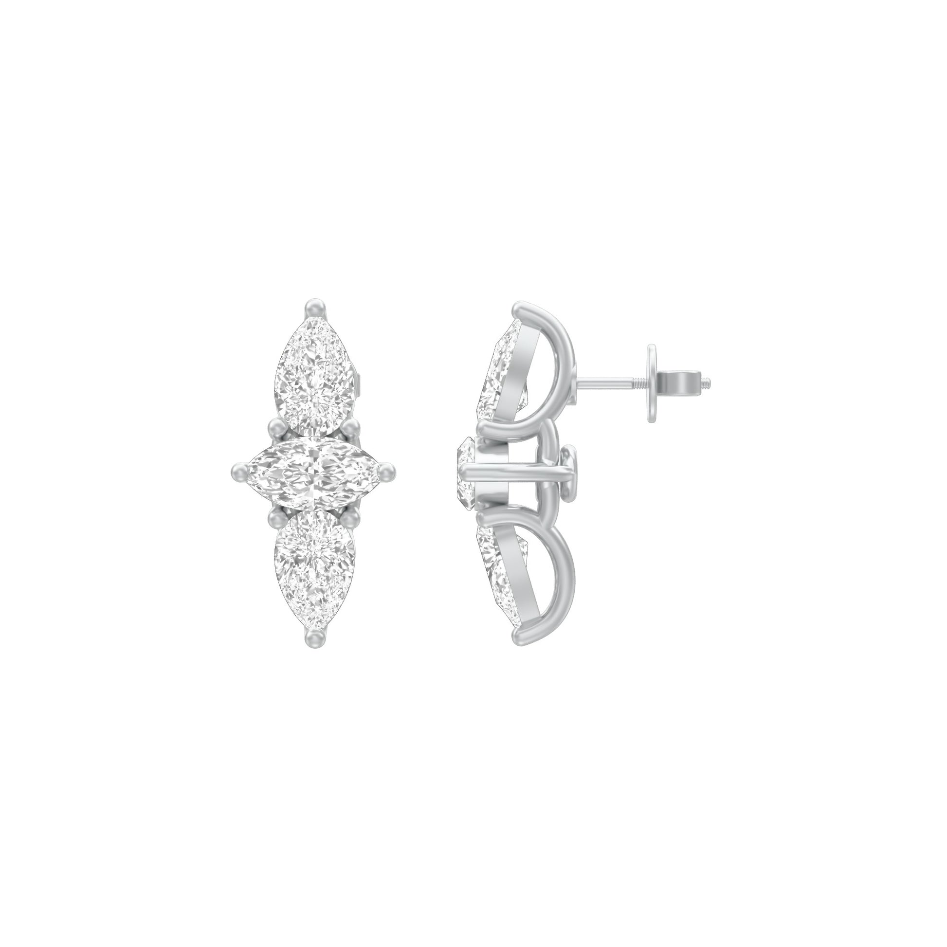 KI-ER00239 18 KT / White Gold
