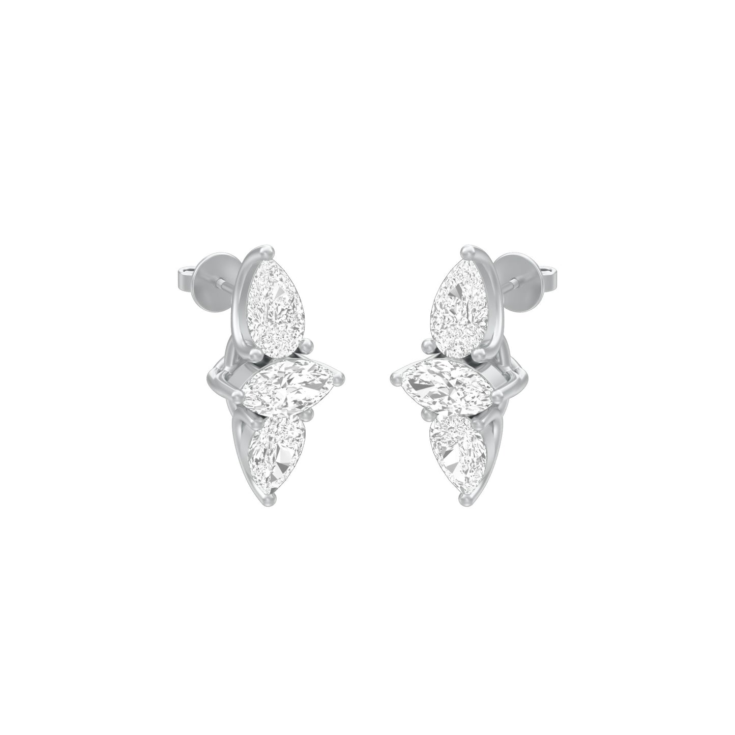 KI-ER00239 18 KT / White Gold