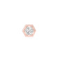 50 Cents Hexadic Solitaire Diamond Men's Ear Stud 18 KT / Rose Gold