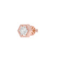 50 Cents Hexadic Solitaire Diamond Men's Ear Stud 18 KT / Rose Gold