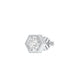 50 Cents Hexadic Solitaire Diamond Men's Ear Stud 18 KT / White Gold