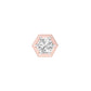 1 carat Round Solitaire Diamond Men's Ear Studs 18 KT / Rose Gold