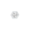 1 carat Round Solitaire Diamond Men's Ear Studs 18 KT / White Gold