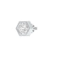 1 carat Round Solitaire Diamond Men's Ear Studs 18 KT / White Gold