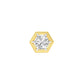 1 carat Round Solitaire Diamond Men's Ear Studs 18 KT / Yellow Gold