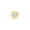 1 carat Round Solitaire Diamond Men's Ear Studs 18 KT / Yellow Gold