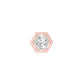 Hexadic Solitaire Diamond Men's Ear Stud 18 KT / Rose Gold