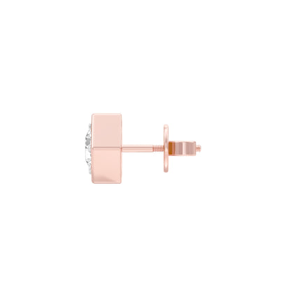 Hexadic Solitaire Diamond Men's Ear Stud 18 KT / Rose Gold