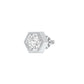 Hexadic Solitaire Diamond Men's Ear Stud 18 KT / White Gold