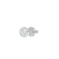 50 cents Bezel Orb Solitaire Diamond Men's Ear Stud 18 KT / White Gold