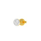 50 cents Bezel Orb Solitaire Diamond Men's Ear Stud 18 KT / Yellow Gold
