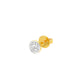 50 cents Bezel Orb Solitaire Diamond Men's Ear Stud 18 KT / Yellow Gold