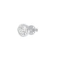 1 Carat Minimal Round Diamond Men's Ear Stud 18 KT / White Gold