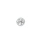 Bezel Orb Solitaire Diamond Men's Ear Stud 18 KT / White Gold