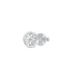 Bezel Orb Solitaire Diamond Men's Ear Stud 18 KT / White Gold