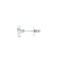 Bezel Orb Solitaire Diamond Men's Ear Stud 18 KT / White Gold