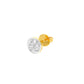 Bezel Orb Solitaire Diamond Men's Ear Stud 18 KT / Yellow Gold
