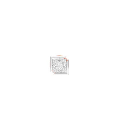 50 Cents Quadric Princess Diamond Men's Ear Stud 18 KT / Rose Gold