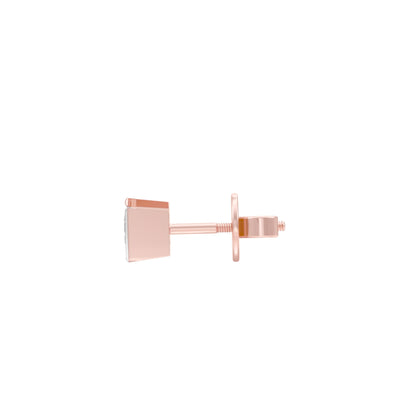 50 Cents Quadric Princess Diamond Men's Ear Stud 18 KT / Rose Gold