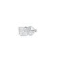 50 Cents Quadric Princess Diamond Men's Ear Stud 18 KT / White Gold