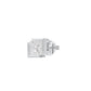 1 Carat Princess Diamond Men's Ear Stud 18 KT / White Gold
