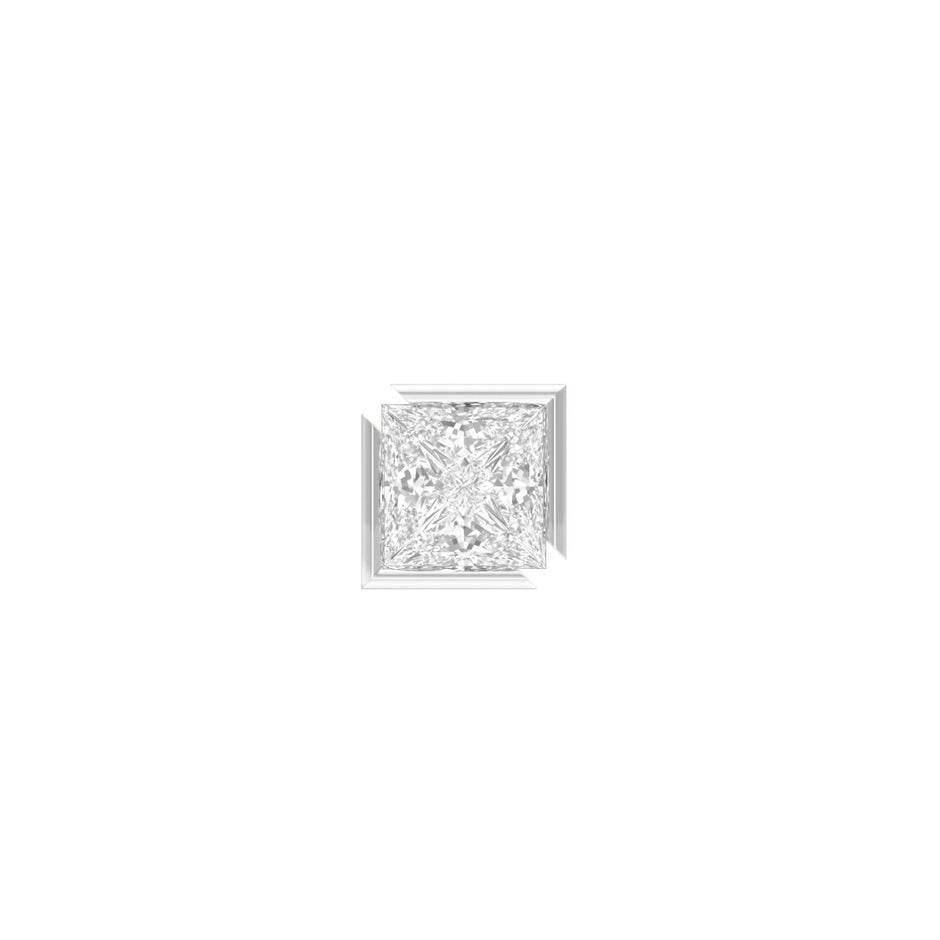 1.5 Carat Princess Diamond Men's Ear Stud