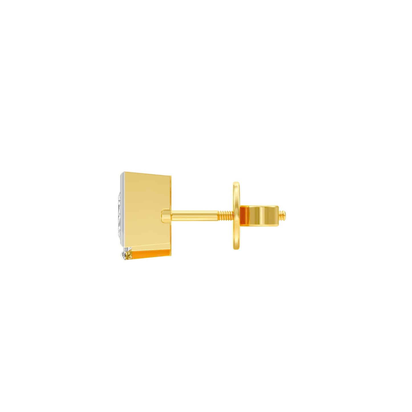 1.5 Carat Princess Diamond Men's Ear Stud